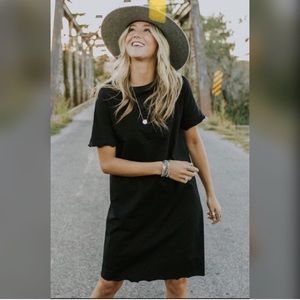 NWT ROOLEE black cotton dress